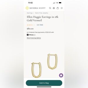 Kendra Scott Gold Huggie Earrings